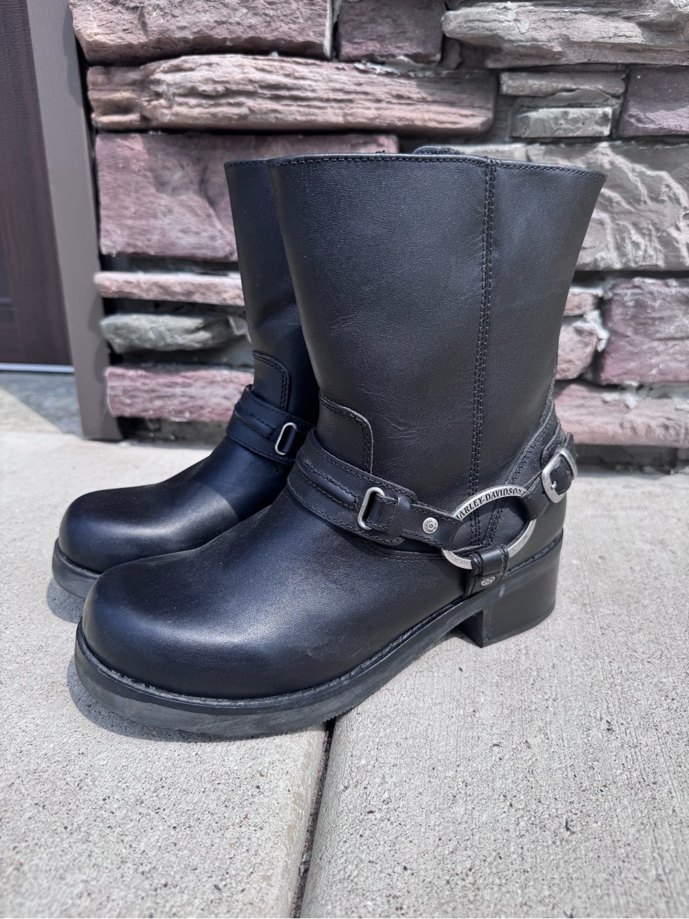 Harley-Davidson Black Leather Christa Boots